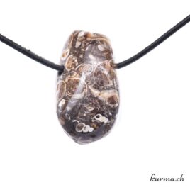 Agate turitelle - Pendentif en pierre percée