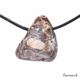 Agate turitelle – Collier en pierre percée – N°5901.6