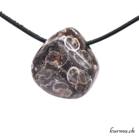Agate turitelle - Pierced stone pendant