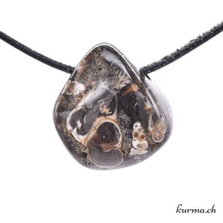 Agate turitelle - Pendentif en pierre percée