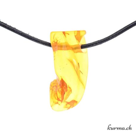 Ambre en pendentif pierre percée
