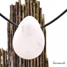 Aragonite blanche – Bijou en pierre roulée – N°10254.7