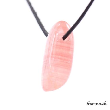 Calcite abricot - Pendentif en pierre percée