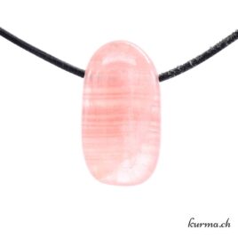 Calcite abricot - Pendentif en pierre percée