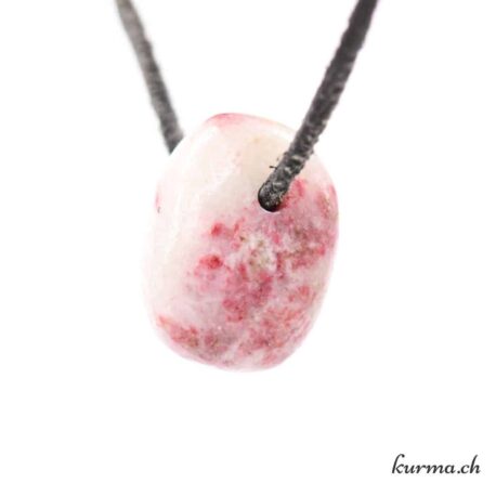 Cinabro su quarzo - Collana di pietre forate