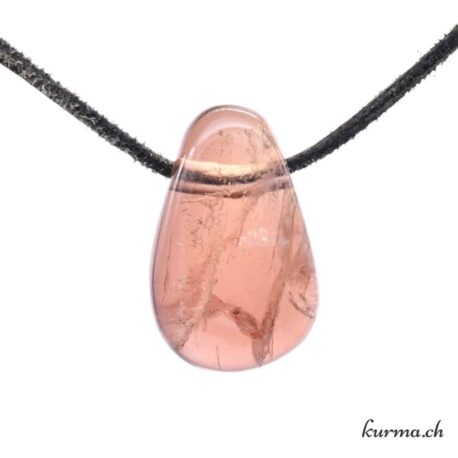 Fluorite brune - Pendentif en pierre percée