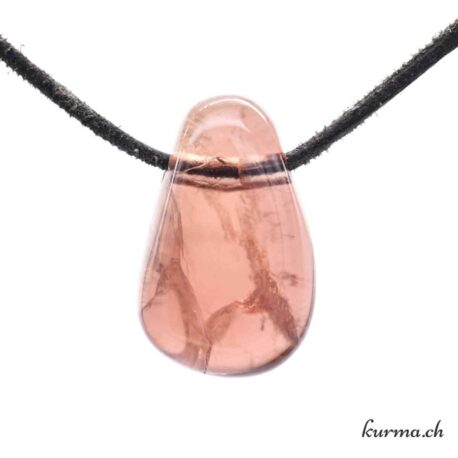 Fluorite brune - Pendentif en pierre percée
