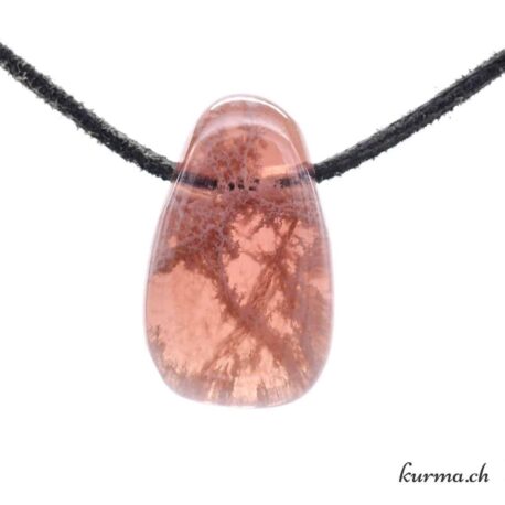 Fluorite brune - Pendentif en pierre percée