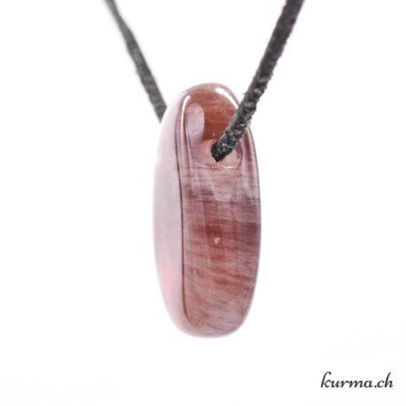 Fluorite brune - Pendentif en pierre percée