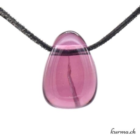 Fluorite violette - Pendentif en pierre percée