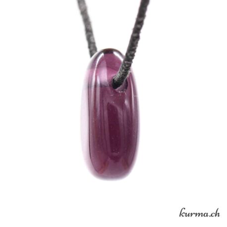 Fluorite violette - Pendentif en pierre percée