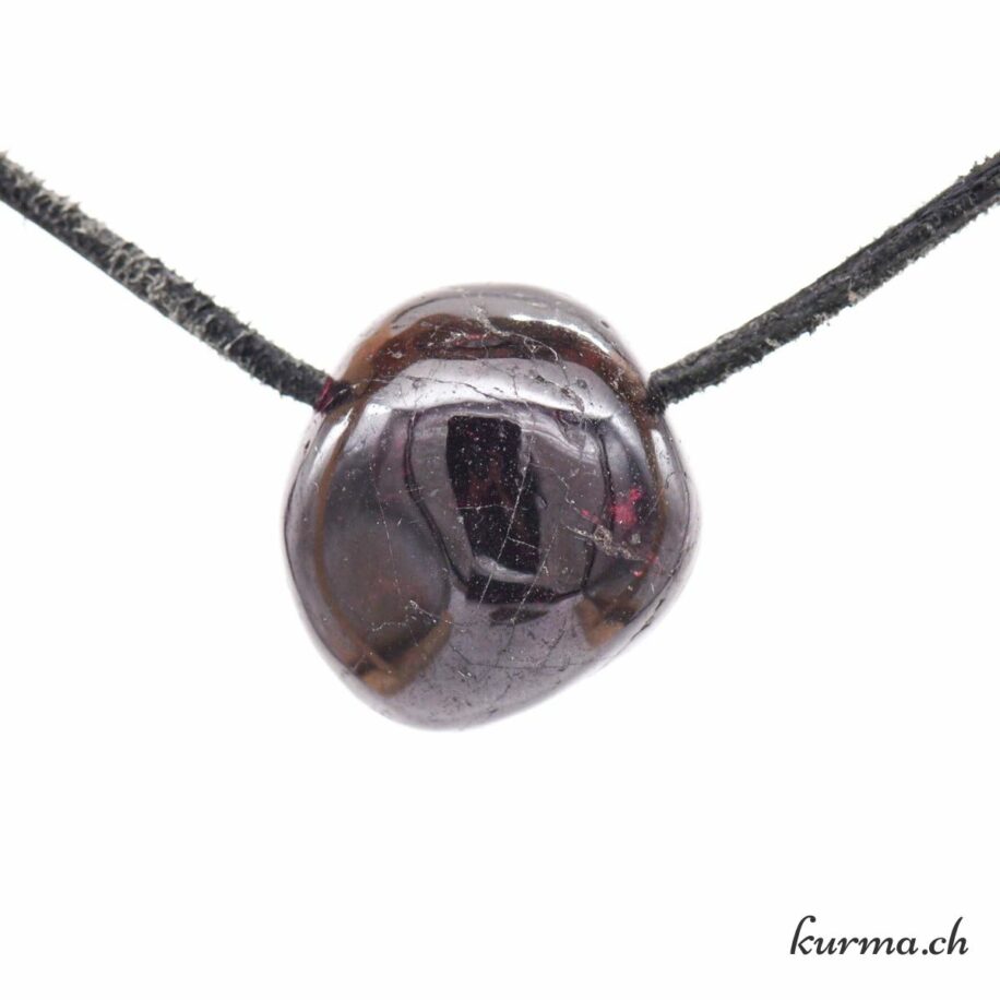 Pendentif En Grenat Almandin Et Mica Schiste – 60 Carats, Pierre Naturelle, Provenance Écosse
