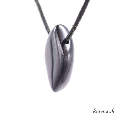 Black jade - Pierced stone pendant