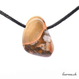 Jaspe fossile - Collier en pierre percée