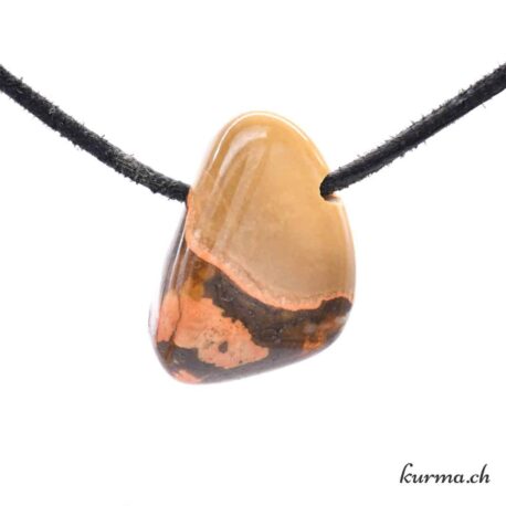 Jaspe fossile - Collier en pierre percée