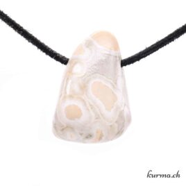 Jaspe fossile - Pendentif en pierre percée
