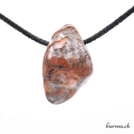 Jaspe fossile - Pendentif en pierre percée