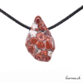 Jaspe fossile - Pendentif en pierre percée