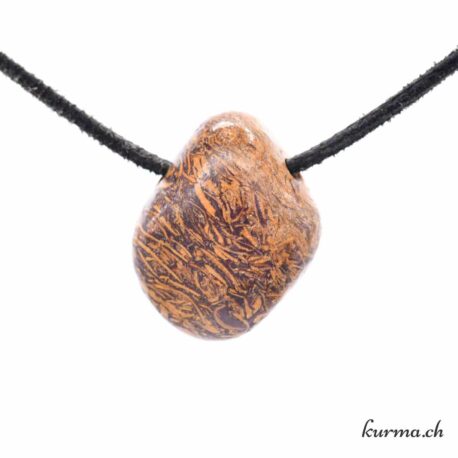 Jaspe serpent - Pendentif pierre percée
