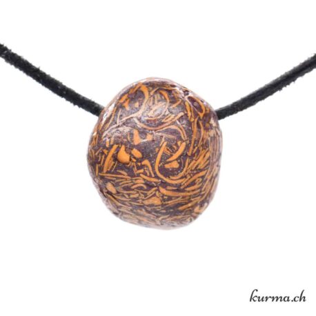 Jaspe serpent - Pendentif pierre percée
