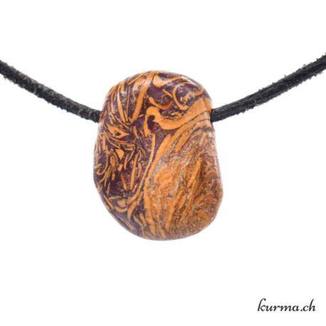 Jaspe serpent - Pendentif pierre percée