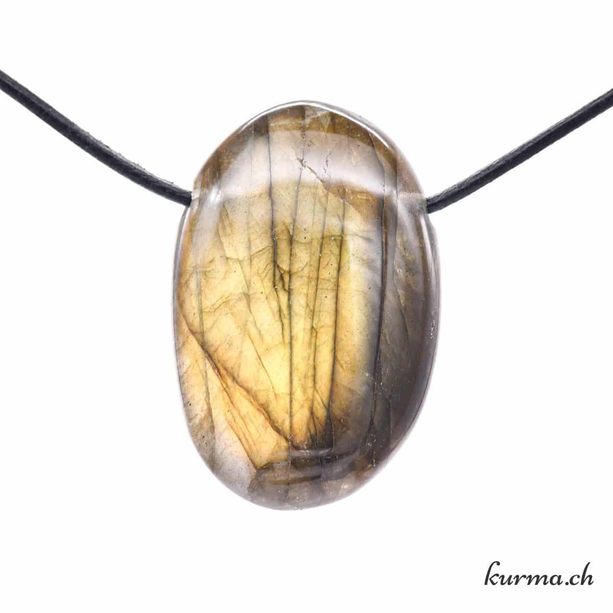 Collier Long Avec Pendentif Fil De Fer Et Pierre Acrylique - Tons Gris, Longueur 81-90 Cm