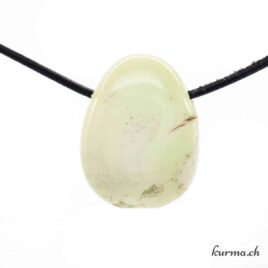 Magnésite citron claire - Pendentif en pierre percée
