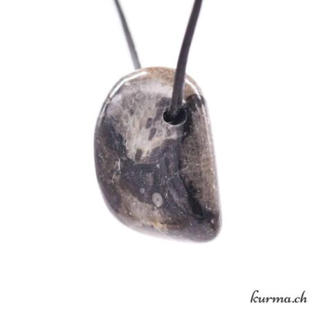 Marbre fossile pendentif en pierre percée