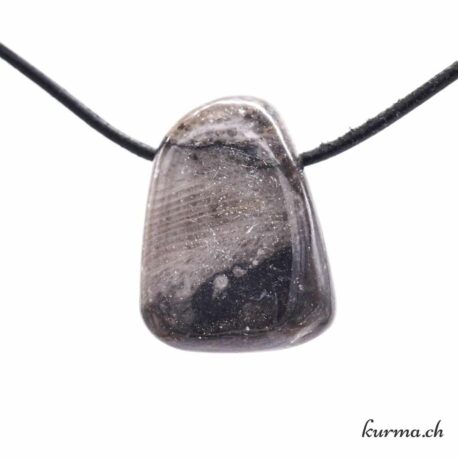 Marbre fossile pendentif en pierre percée