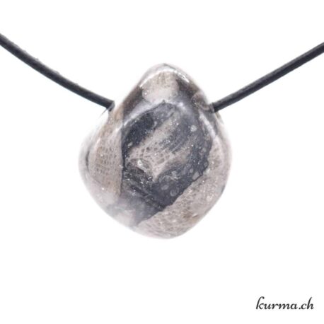 Marbre fossile - Pendentif en pierre naturelle