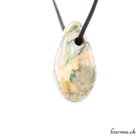 Mariposite et Dolomite - Pendentif en pierre percée