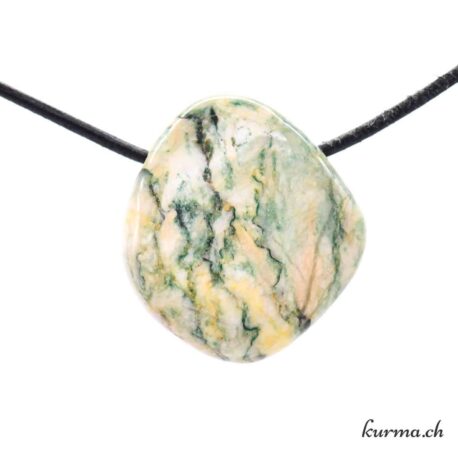 Mariposite et Dolomite - Pendentif en pierre percée