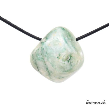 Mariposite et Dolomite - Pendentif en pierre percée