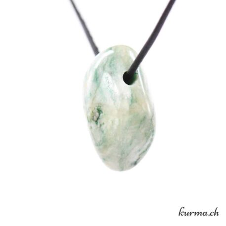 Mariposite et Dolomite - Pendentif en pierre percée