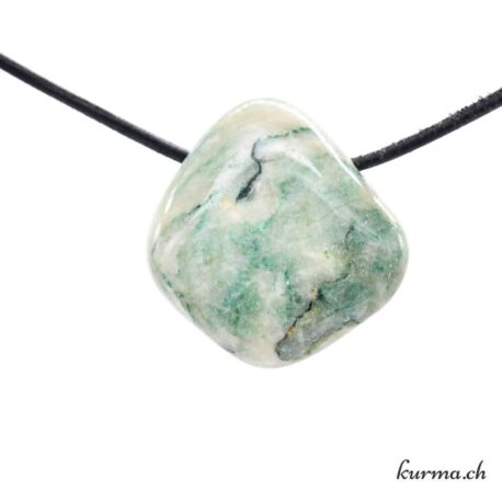 Mariposite et Dolomite - Pendentif en pierre percée