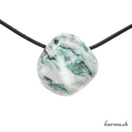 Mariposite et Dolomite - Pendentif en pierre percée
