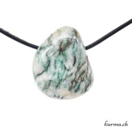 Mariposite et Dolomite - Pendentif en pierre percée