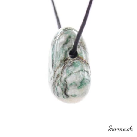 Mariposite et Dolomite - Pendentif en pierre percée