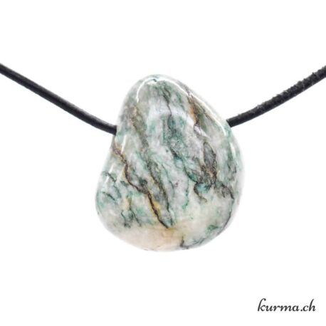 Mariposite et Dolomite - Pendentif en pierre percée