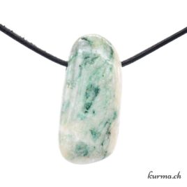 Mariposite et Dolomite - Pendentif en pierre percée