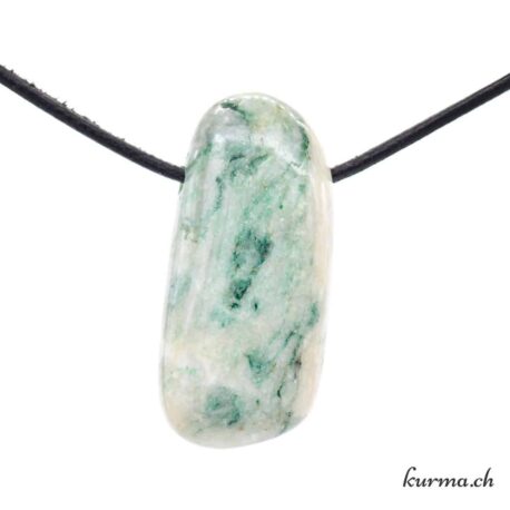 Mariposite et Dolomite - Pendentif en pierre percée