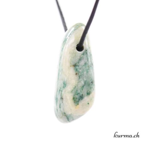 Mariposite et Dolomite - Pendentif en pierre percée
