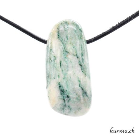Mariposite et Dolomite - Pendentif en pierre percée