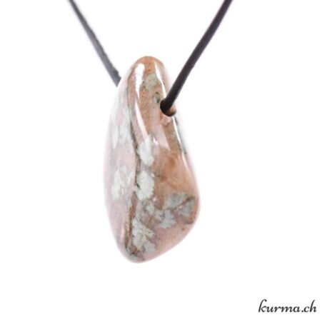 Nundérite - Épidote et Quartz - Pendentif en pierre percée
