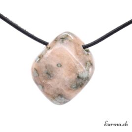 Nundérite - Épidote et Quartz - Pendentif en pierre percée