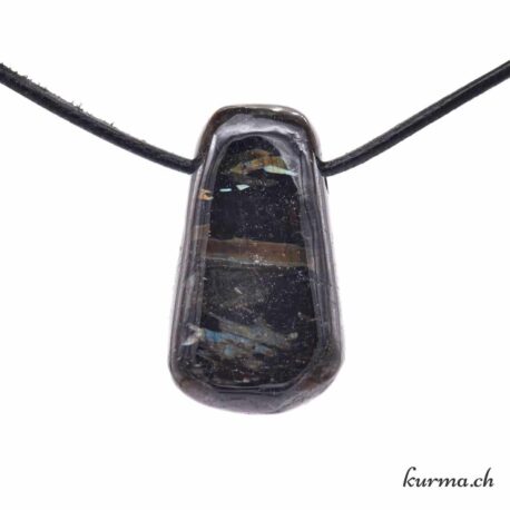 Nuummite - Pendentif en pierre percée