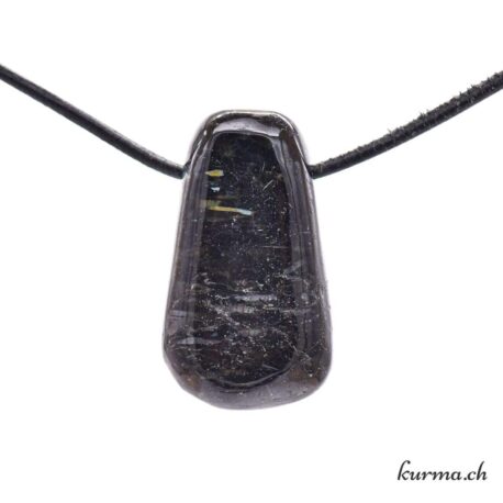 Nuummite - Pendentif en pierre percée