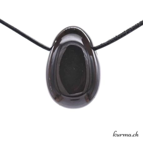 Obsidienne arc-en-ciel - Collier en pierre percée