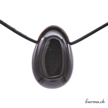 Obsidienne arc-en-ciel - Collier en pierre percée