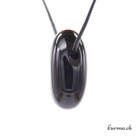 Obsidienne arc-en-ciel - Collier en pierre percée